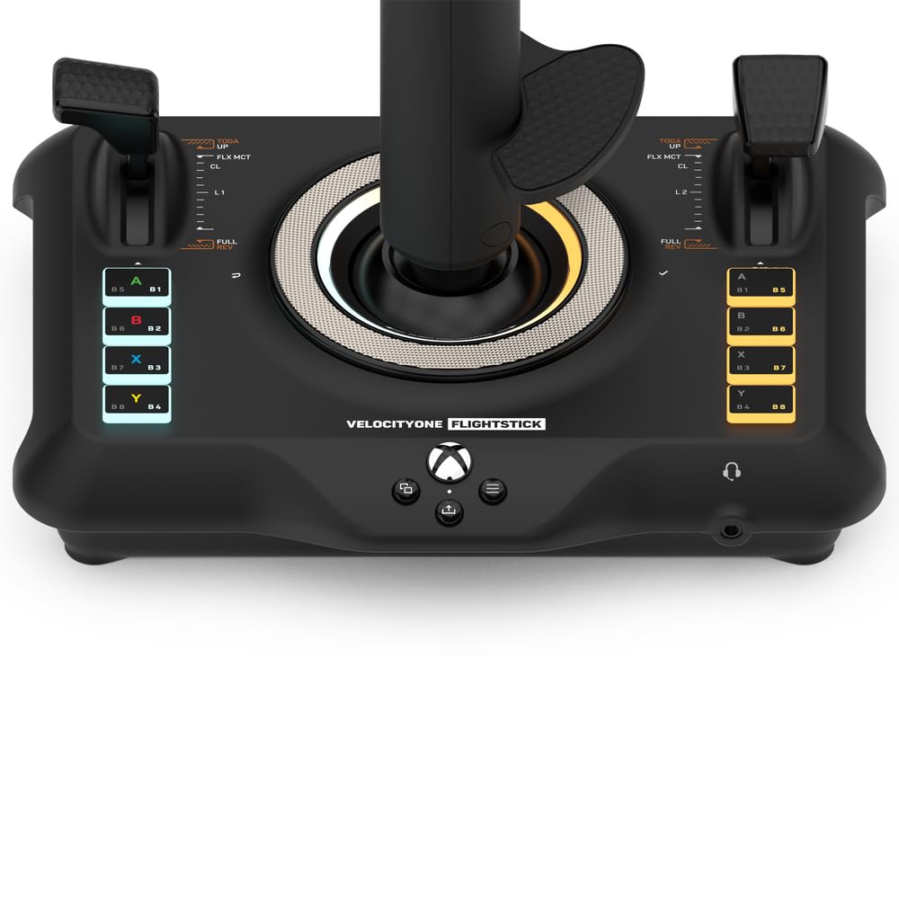 Turtle Beach VelocityOne Flightstick Universal Sim Controller. Xbox. PC | Xbox Series X|S. Xbox One. Joystick for Air & Space Combat Simulation. 27 Programmable Buttons. Hall-Effect Axes