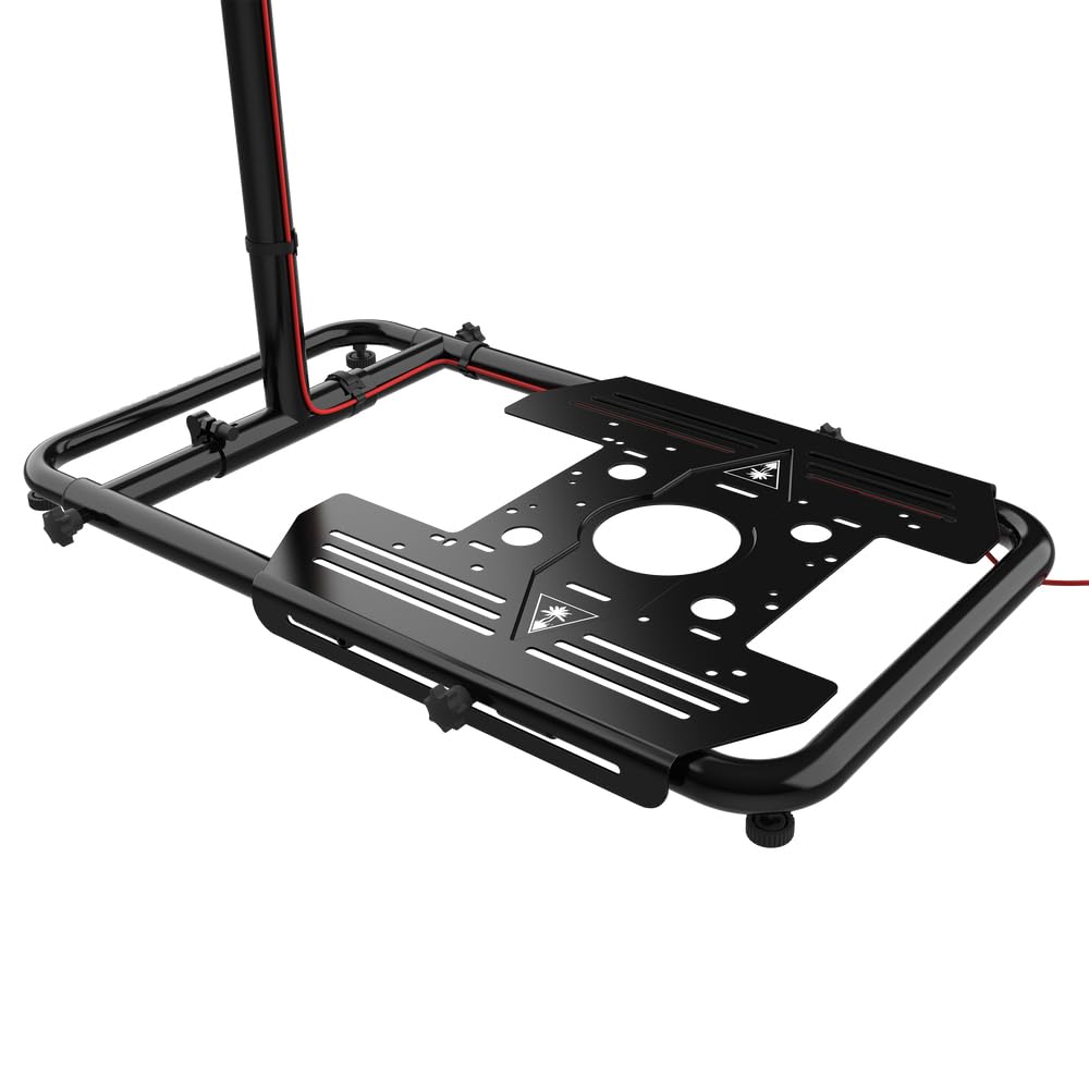 Turtle Beach VelocityOne Universal Stand for Flight Simulation & Racing Simulation Accessories with adjustable height design. metal construction. and fold flat design for PC & Xbox