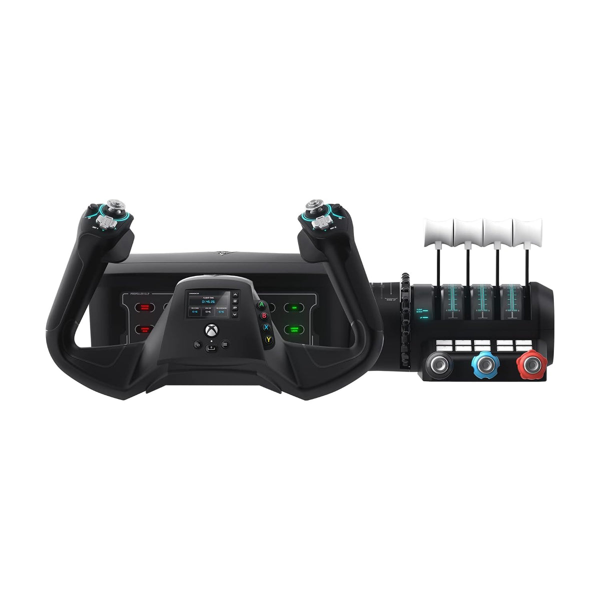 Turtle Beach VelocityOne Flight Universal Control System - Xbox Series X & Xbox Series S. Xbox One & Windows 10 & 11 PCs with Yoke Handle. Throttle Quadrant. Trim Wheel & Rudder Controls
