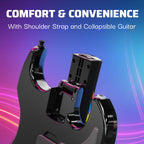 PDP Riffmaster Wireless Guitar Controller for Nintendo Switch 2. Lite. OLED | Licensed for Switch. Fortnite Festival. Rechargeable 40-Hr Battery. Collapsible Design. 2 Mappable Buttons. Audio Jack
