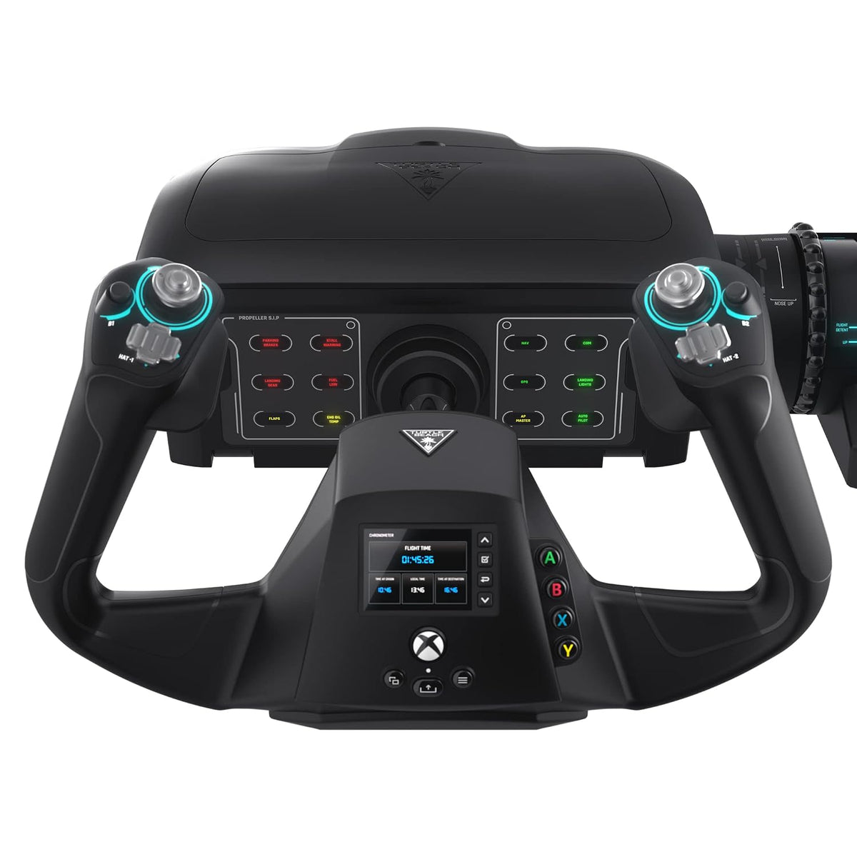 Turtle Beach VelocityOne Flight Universal Control System - Xbox Series X & Xbox Series S. Xbox One & Windows 10 & 11 PCs with Yoke Handle. Throttle Quadrant. Trim Wheel & Rudder Controls