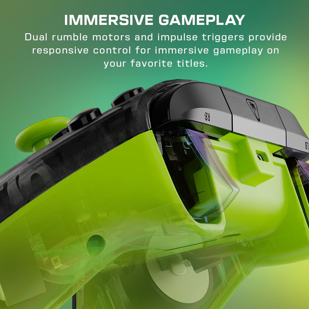 Turtle Beach Rematch Core Wired Gaming Controller Licensed for Xbox & PC | Xbox Series X|S. Xbox One. Audio Controls. Hall-Effect Thumbsticks. Rumble Motors & Impulse Triggers