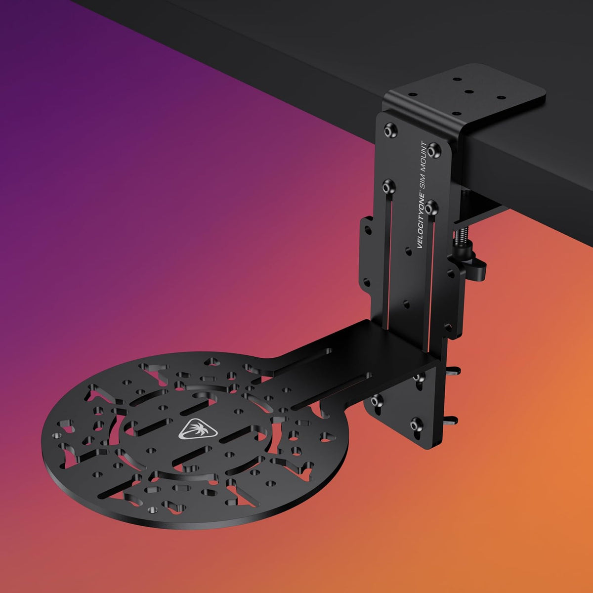 Turtle Beach VelocityOne Universal Sim Mount - Heavy-Duty Flight & Racing Simulator Mount with Steel Desk Clamp. Adjustable Positions. Sim Rig Compatible. Includes Mousepad