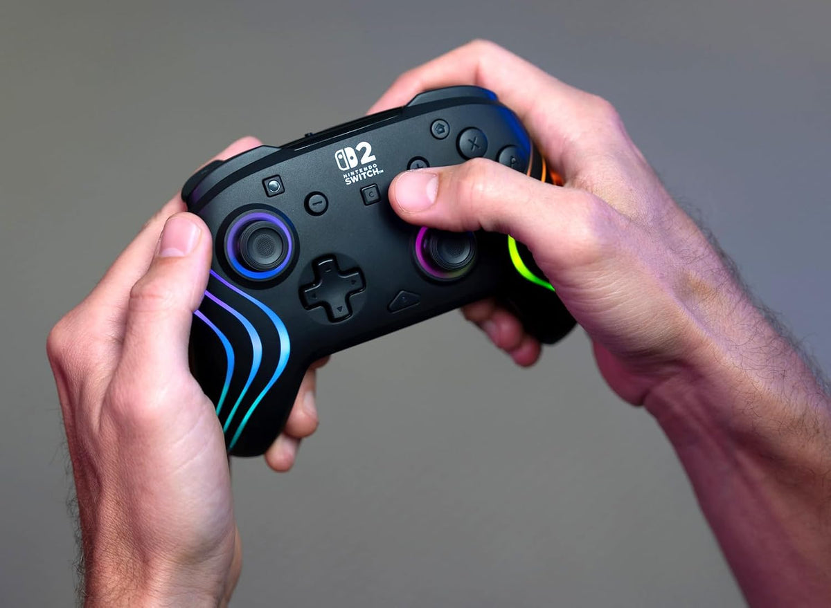 Turtle Beach Afterglow Wave Wireless RGB Game Controller Nintendo Switch 2 | Switch Lite. OLED. TMR Thumbsticks. Rechargeable 20-Hr Battery. 2 Mappable Back Buttons. Motion Controls. C-Button