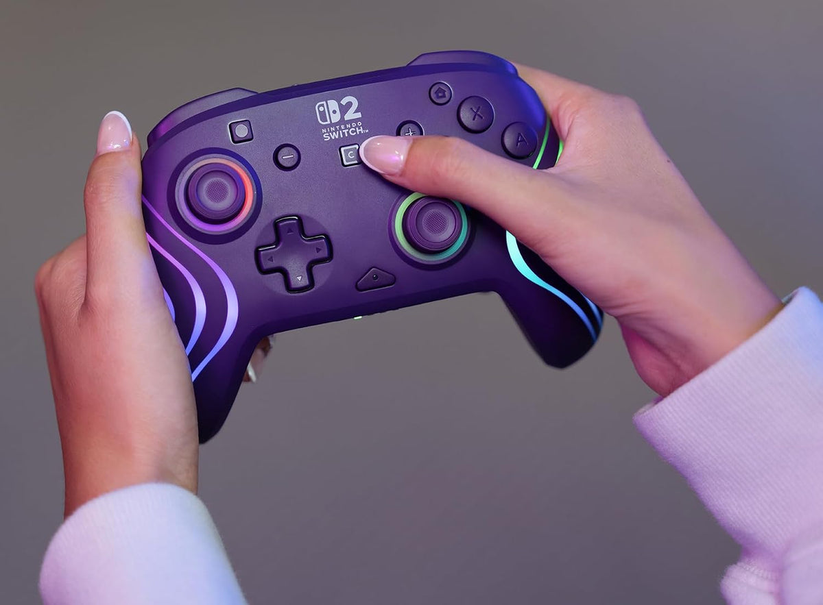 Turtle Beach Afterglow Wave Wireless RGB Game Controller Nintendo Switch 2 | Switch Lite. OLED. TMR Thumbsticks. Rechargeable 20-Hr Battery. 2 Mappable Back Buttons. Motion Controls. C-Button