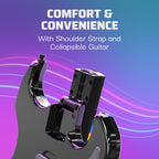 PDP Riffmaster Wireless Guitar Controller for Xbox Series X|S. Xbox One. PC | Licensed for Xbox. Rock Band 4 & Fortnite Festival. 3.5mm audio jack. Rechargeable 36-Hr Battery. Collapsible Design