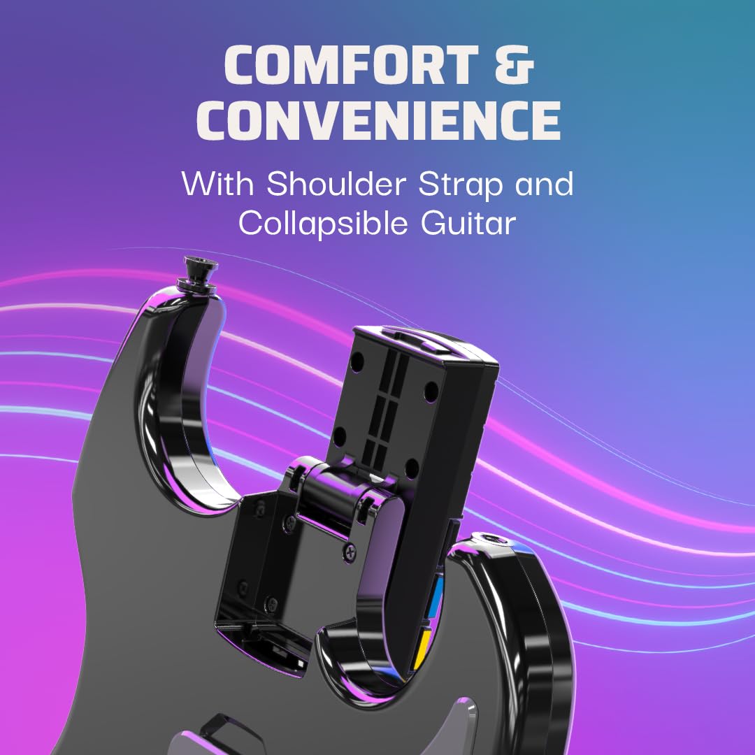 PDP Riffmaster Wireless Guitar Controller for Xbox Series X|S. Xbox One. PC | Licensed for Xbox. Rock Band 4 & Fortnite Festival. 3.5mm audio jack. Rechargeable 36-Hr Battery. Collapsible Design