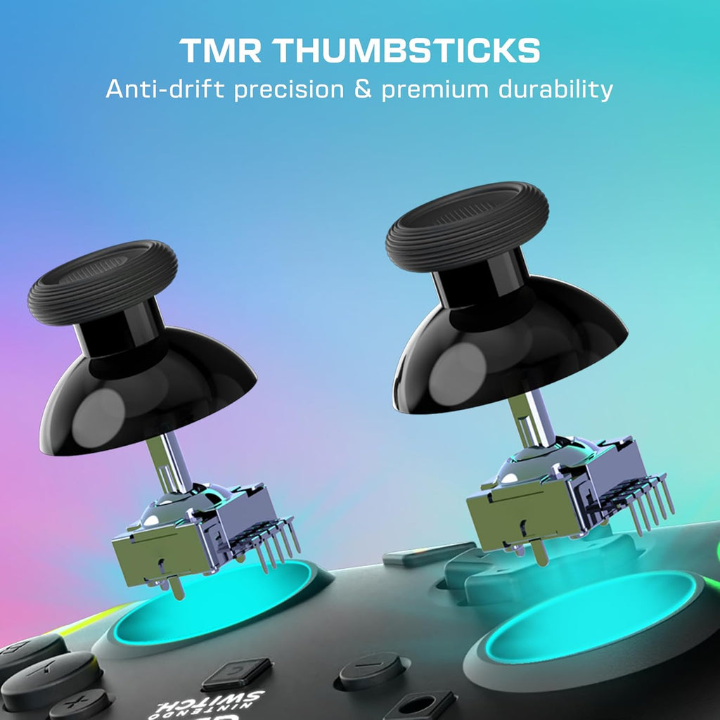 Turtle Beach Afterglow Wave Wireless RGB Game Controller Nintendo Switch 2 | Switch Lite. OLED. TMR Thumbsticks. Rechargeable 20-Hr Battery. 2 Mappable Back Buttons. Motion Controls. C-Button