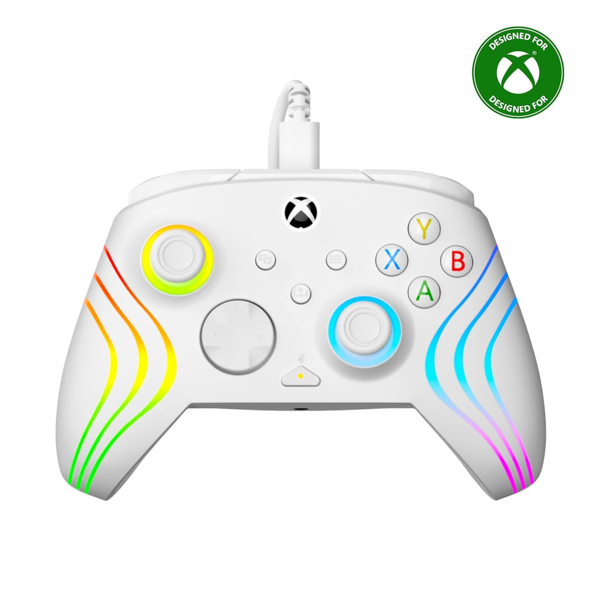 Turtle Beach Afterglow Wave Wired RGB Gaming Controller for Xbox & PC | Xbox Series X|S. Xbox One. Customizable RGB Lighting. 2 Mappable Buttons. Hall-Effect Hair Triggers. Audio Controls