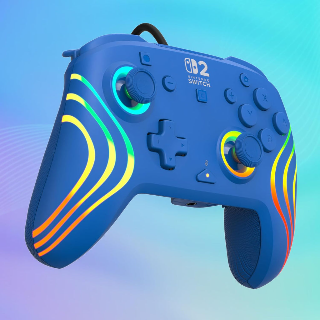 Turtle Beach Afterglow Wave Wired RGB Gaming Controller. Nintendo Switch 2 | Switch Lite. OLED. Hall-Effect Thumbsticks. 2 Mappable Back Buttons. Audio Controls. C-Button for GameChat. RGB Lights