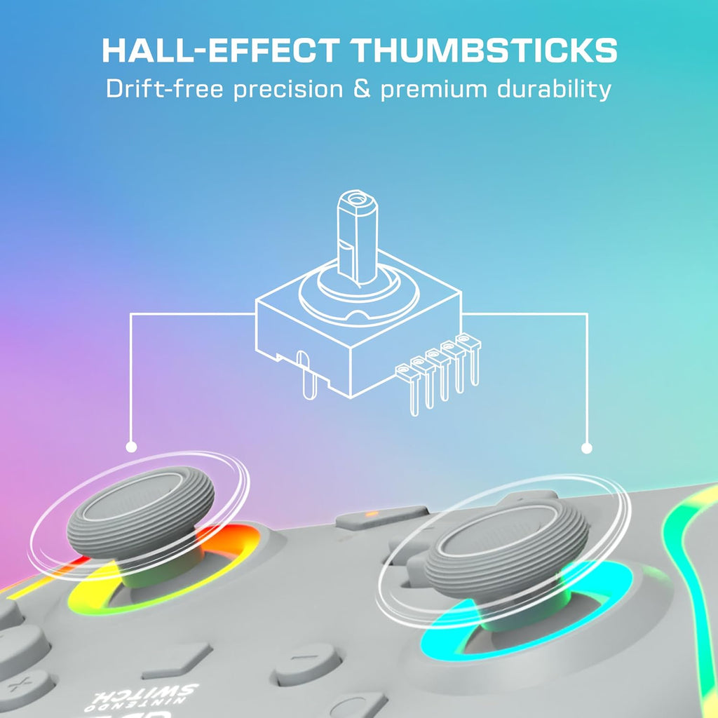 Turtle Beach Afterglow Wave Wired RGB Gaming Controller. Nintendo Switch 2 | Switch Lite. OLED. Hall-Effect Thumbsticks. 2 Mappable Back Buttons. Audio Controls. C-Button for GameChat. RGB Lights