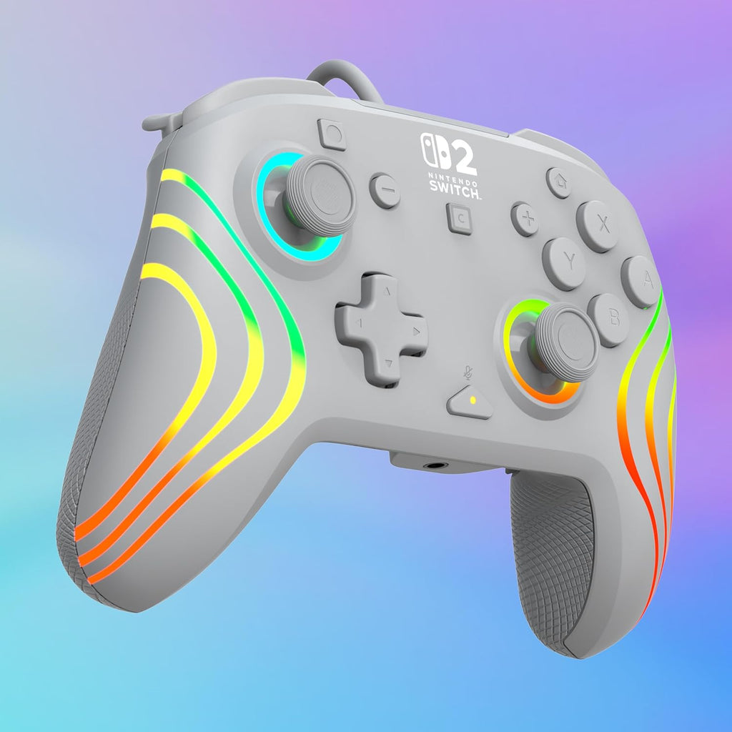 Turtle Beach Afterglow Wave Wired RGB Gaming Controller. Nintendo Switch 2 | Switch Lite. OLED. Hall-Effect Thumbsticks. 2 Mappable Back Buttons. Audio Controls. C-Button for GameChat. RGB Lights