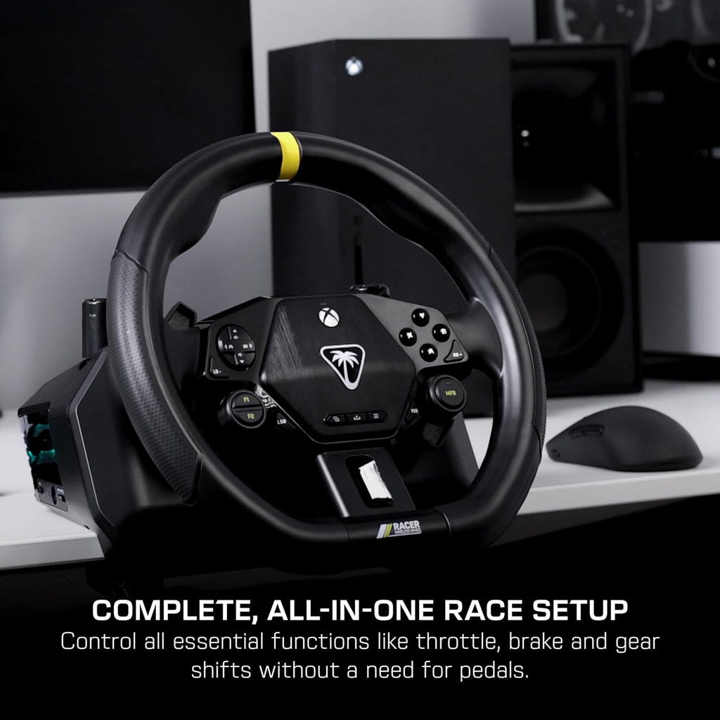 Turtle Beach Racer Wireless Racing Wheel System Officially Licensed for Xbox Series X|S & Xbox One and Windows PCs – Complete Design. Reliable Wireless Connection. up to 30Hr Battery