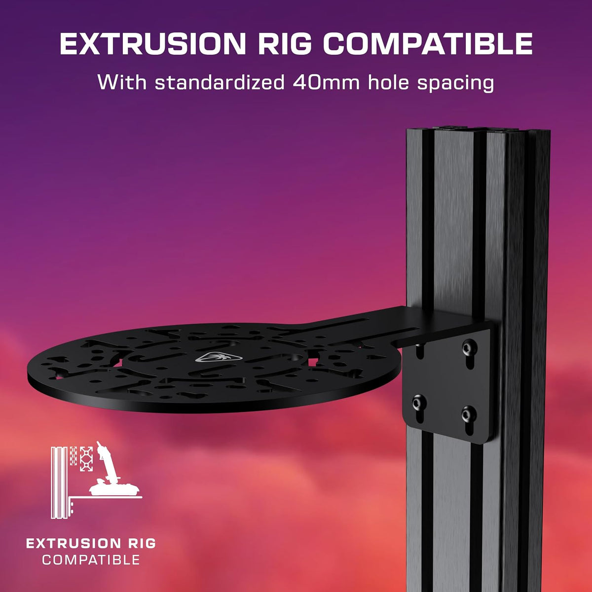 Turtle Beach VelocityOne Universal Sim Mount - Heavy-Duty Flight & Racing Simulator Mount with Steel Desk Clamp. Adjustable Positions. Sim Rig Compatible. Includes Mousepad