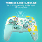 Turtle Beach Rematch Wireless Gaming Controller Rosalina Nintendo Switch 2 | Nintendo Switch OLED. TMR Thumbsticks. Rechargeable 40-Hr Battery. 2 Mappable Back Buttons. Motion Controls