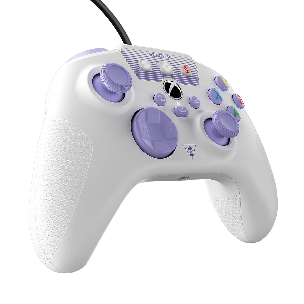 Turtle Beach REACT-R Wired Game Controller – Officially Licensed for Xbox Series X & S. Xbox One. and Windows 10|11 PC's – White & Purple