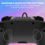 Turtle Beach Afterglow Wave Wired RGB Gaming Controller. Nintendo Switch 2 | Switch Lite. OLED. Hall-Effect Thumbsticks. 2 Mappable Back Buttons. Audio Controls. C-Button for GameChat. RGB Lights