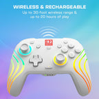 Turtle Beach Afterglow Wave Wireless RGB Game Controller Nintendo Switch 2 | Switch Lite. OLED. TMR Thumbsticks. Rechargeable 20-Hr Battery. 2 Mappable Back Buttons. Motion Controls. C-Button