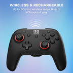 Turtle Beach Rematch Wireless Gaming Controller Nintendo Switch 2. Lite | Nintendo Switch OLED. TMR Thumbsticks. Rechargeable 40-Hr Battery. 2 Mappable Back Buttons. Motion Controls