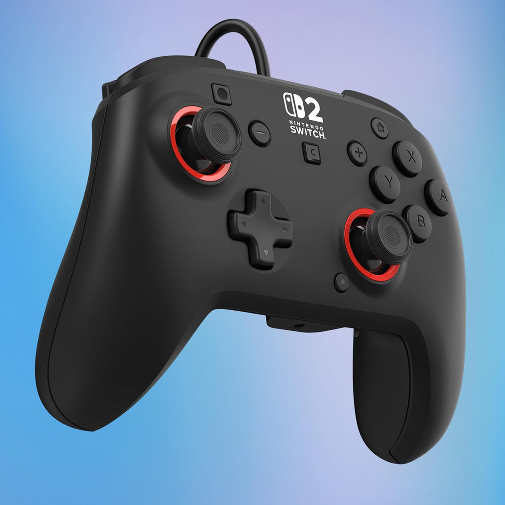 Turtle Beach Rematch Wired Gaming Controller. Nintendo Switch 2. Lite. OLED | Hall-Effect Thumbsticks. 2 Mappable Buttons. Audio Jack. C-Button for Game Chat. Licensed for Nintendo Switch 2