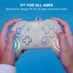 Turtle Beach Afterglow Wave Wired RGB Gaming Controller. Nintendo Switch 2 | Switch Lite. OLED. Hall-Effect Thumbsticks. 2 Mappable Back Buttons. Audio Controls. C-Button for GameChat. RGB Lights
