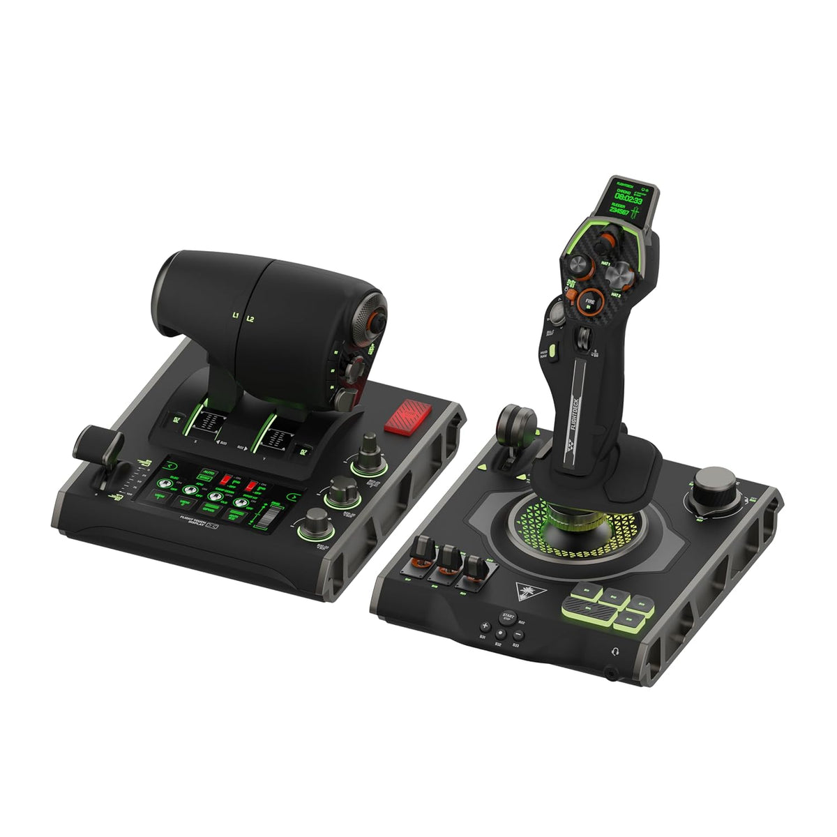 Turtle Beach VelocityOne Flightdeck Universal HOTAS Simulation System - PC | Windows 10 & 11 PCs. Joystick & Throttle for Air & Space Combat Simulation. Touch Display. 139 Mappable Controls