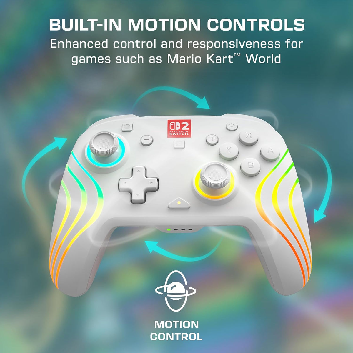 Turtle Beach Afterglow Wave Wireless RGB Game Controller Nintendo Switch 2 | Switch Lite. OLED. TMR Thumbsticks. Rechargeable 20-Hr Battery. 2 Mappable Back Buttons. Motion Controls. C-Button