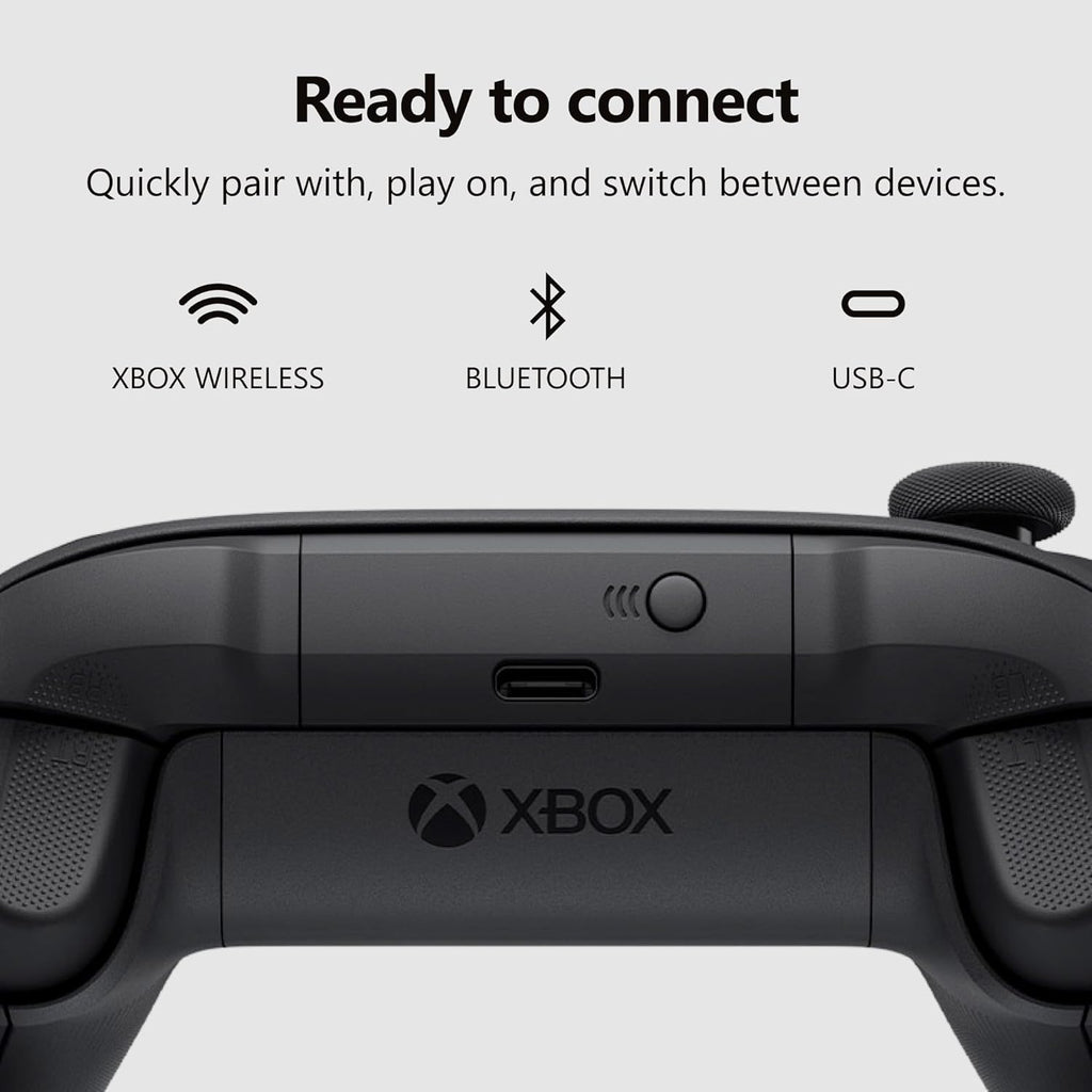 XBOX Wireless Gaming Controller | Carbon Black | Consoles. PCs. TVs. mobile. and more | Textured Grip | Wireless. Bluetooth. USB-C Connectivity