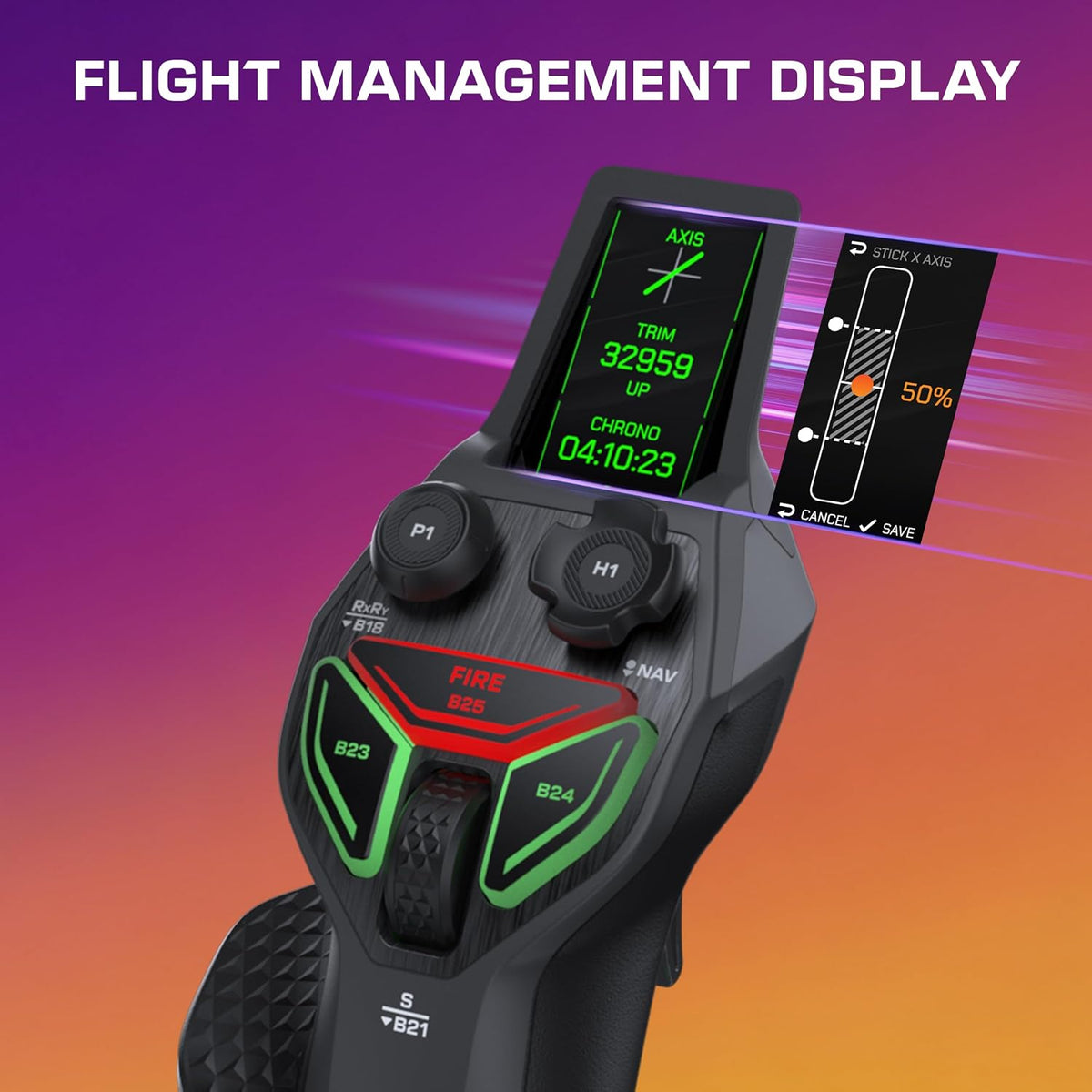 Turtle Beach VelocityOne Flightstick II for Xbox Series X|S. Xbox One & Windows PC - 16-bit Hall-Effect Precision. 8 Axes. 38 Programmable Inputs. RGB Lighting. Flight Display. HOTAS Expandable with Dual Throttle