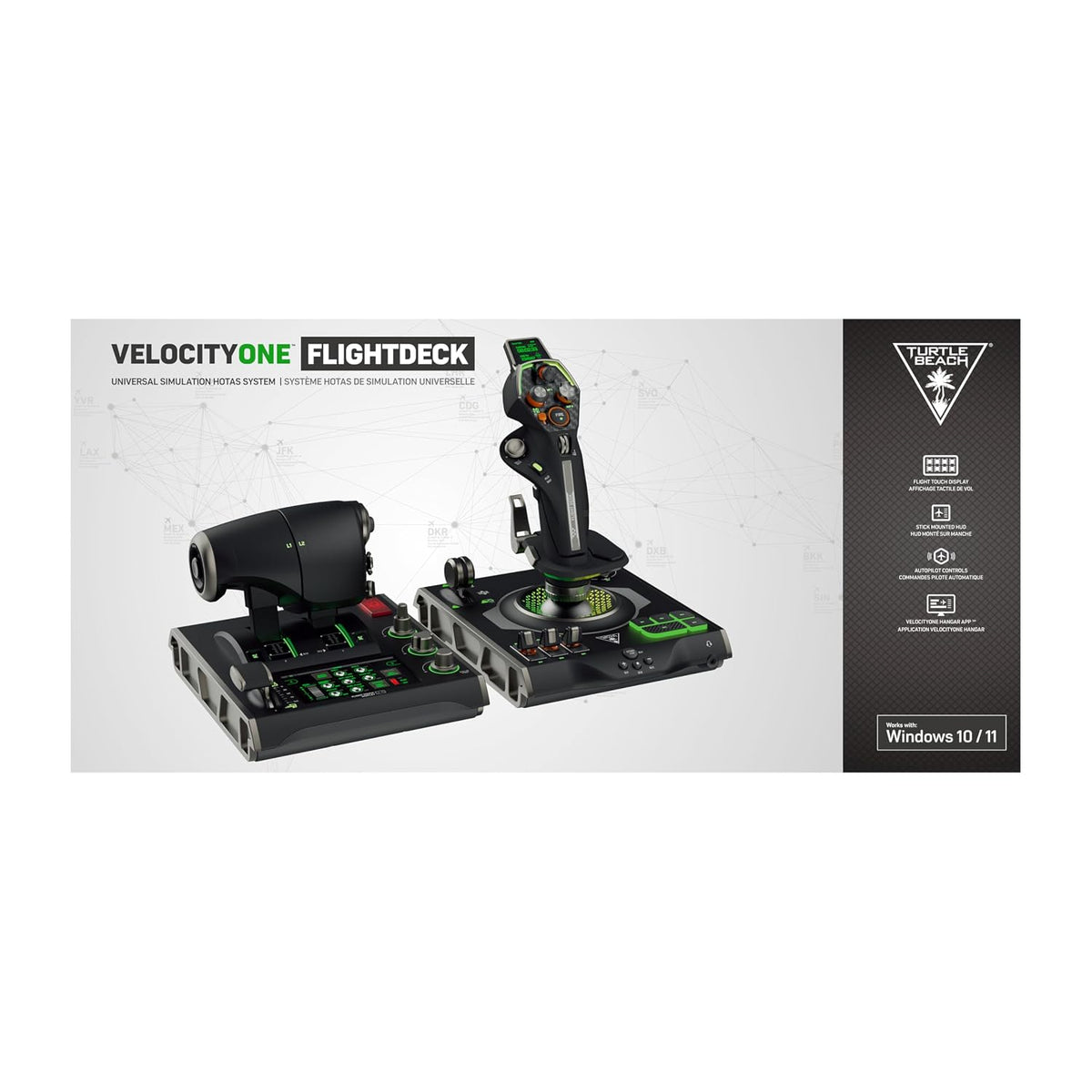 Turtle Beach VelocityOne Flightdeck Universal HOTAS Simulation System - PC | Windows 10 & 11 PCs. Joystick & Throttle for Air & Space Combat Simulation. Touch Display. 139 Mappable Controls