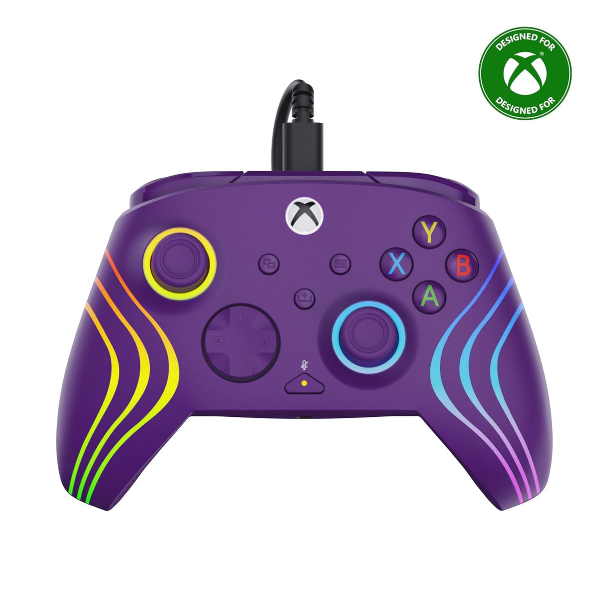 Turtle Beach Afterglow Wave Wired RGB Gaming Controller for Xbox & PC | Xbox Series X|S. Xbox One. Customizable RGB Lighting. 2 Mappable Buttons. Hall-Effect Hair Triggers. Audio Controls