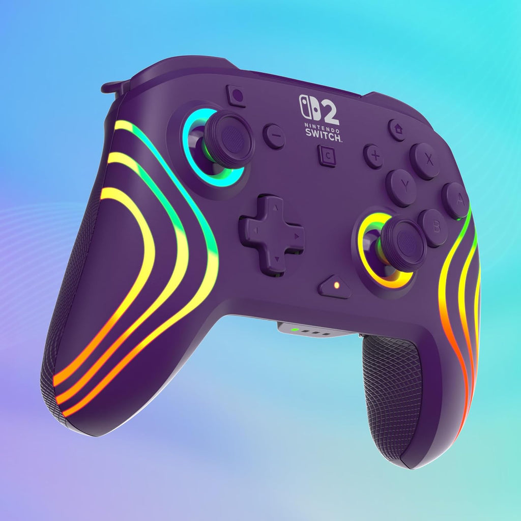 Turtle Beach Afterglow Wave Wireless RGB Game Controller Nintendo Switch 2 | Switch Lite. OLED. TMR Thumbsticks. Rechargeable 20-Hr Battery. 2 Mappable Back Buttons. Motion Controls. C-Button