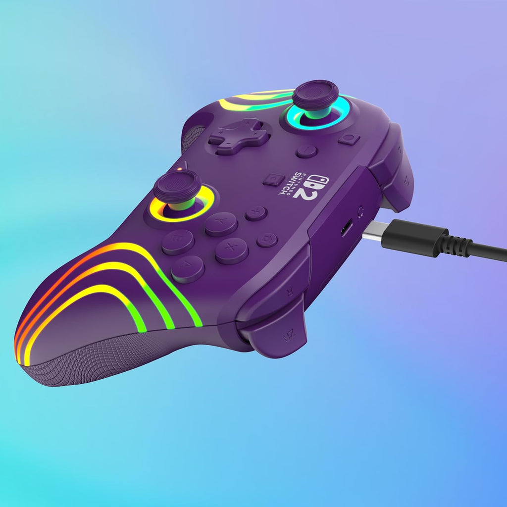 Turtle Beach Afterglow Wave Wireless RGB Game Controller Nintendo Switch 2 | Switch Lite. OLED. TMR Thumbsticks. Rechargeable 20-Hr Battery. 2 Mappable Back Buttons. Motion Controls. C-Button