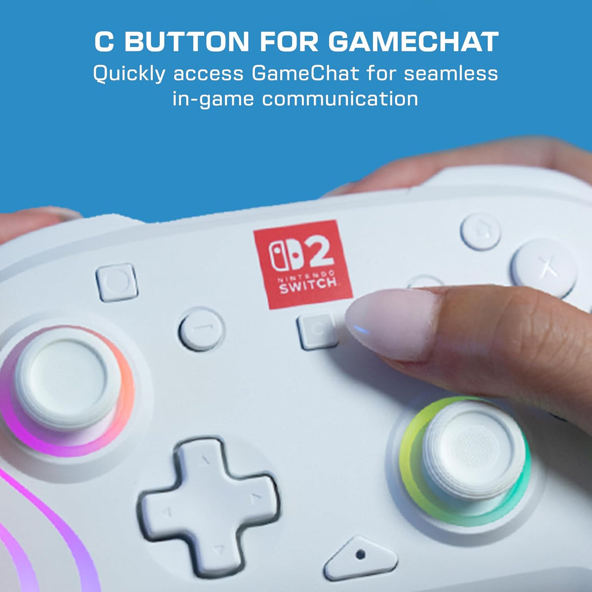 Turtle Beach Afterglow Wave Wireless RGB Game Controller Nintendo Switch 2 | Switch Lite. OLED. TMR Thumbsticks. Rechargeable 20-Hr Battery. 2 Mappable Back Buttons. Motion Controls. C-Button