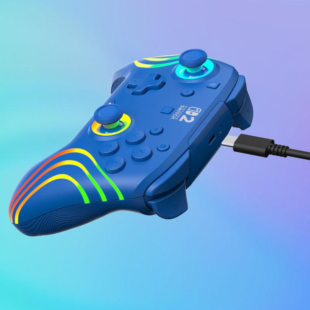 Turtle Beach Afterglow Wave Wireless RGB Game Controller Nintendo Switch 2 | Switch Lite. OLED. TMR Thumbsticks. Rechargeable 20-Hr Battery. 2 Mappable Back Buttons. Motion Controls. C-Button