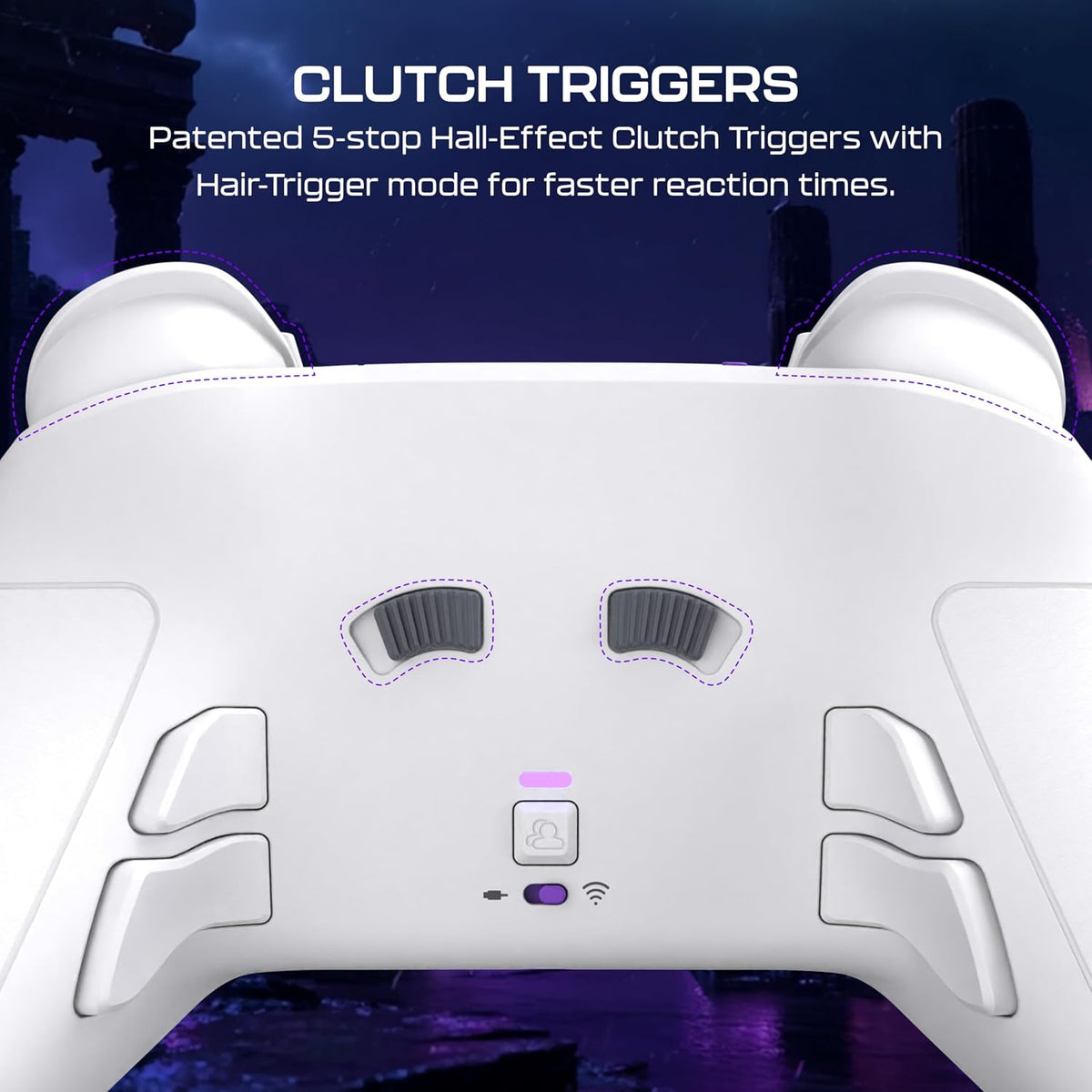 Turtle Beach Victrix Pro BFG Reloaded Wireless Gaming Controller for PS5 | PS5. PS4. PlayStation. PC. Modular. Fightpad Module. Hall-Effect Sticks. Triggers. 4 Remappable Buttons. Esports. White