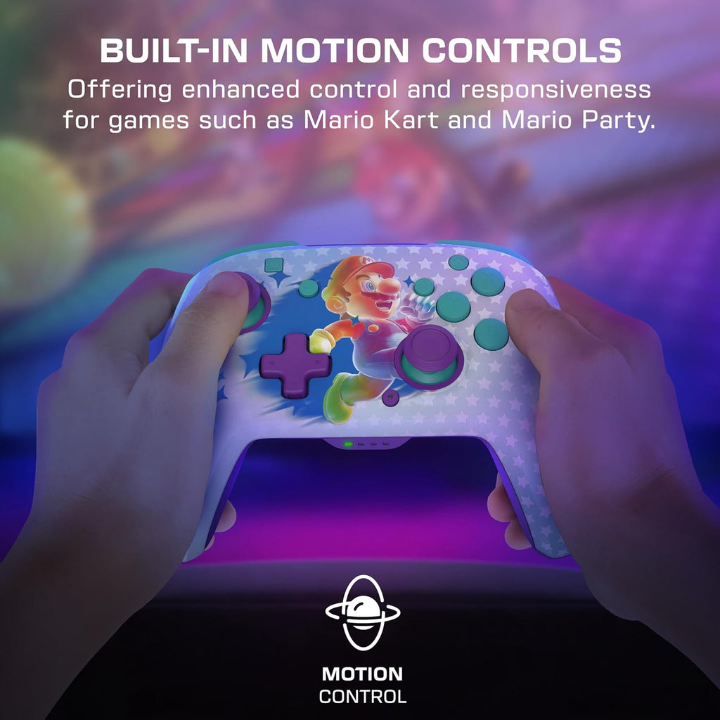 Turtle Beach Rematch Wireless Controller Invincible Mario Nintendo Switch 2 | Nintendo Switch Lite. OLED. Glow-in-the-Dark Design. Rechargeable 40-Hr Battery. 2 Mappable Back Buttons