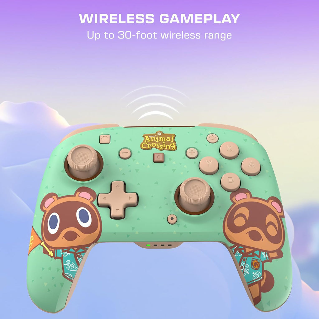 Turtle Beach Rematch Wireless Controller Animal Crossing Nintendo Switch 2 | Nintendo Switch OLED. TMR Thumbsticks. Rechargeable 40-Hr Battery. 2 Mappable Back Buttons. Motion Controls. Timmy Tommy