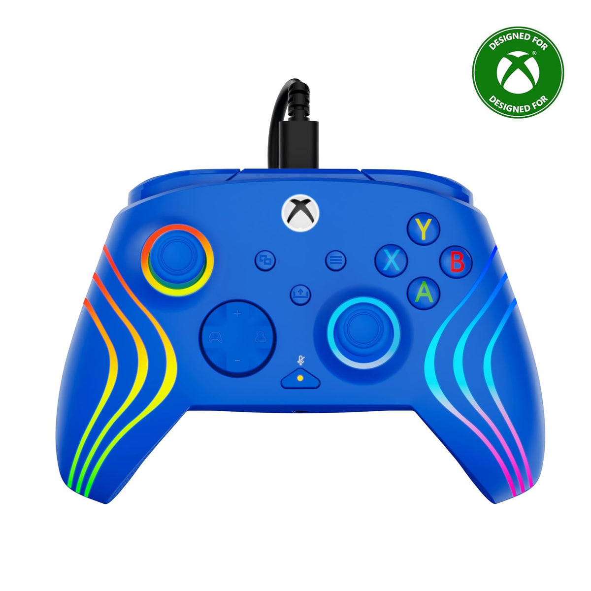 Turtle Beach Afterglow Wave Wired RGB Gaming Controller for Xbox & PC | Xbox Series X|S. Xbox One. Customizable RGB Lighting. 2 Mappable Buttons. Hall-Effect Hair Triggers. Audio Controls