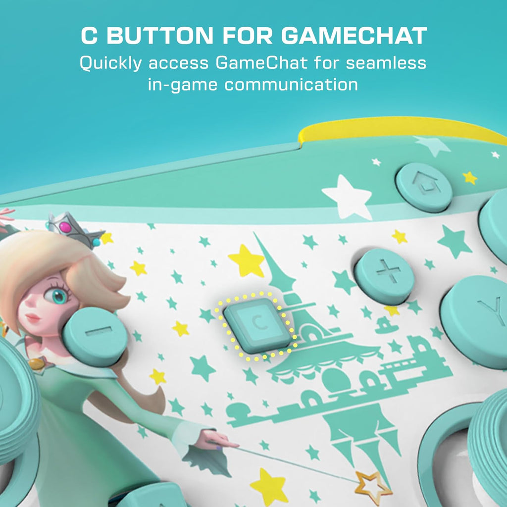 Turtle Beach Rematch Wireless Gaming Controller Rosalina Nintendo Switch 2 | Nintendo Switch OLED. TMR Thumbsticks. Rechargeable 40-Hr Battery. 2 Mappable Back Buttons. Motion Controls