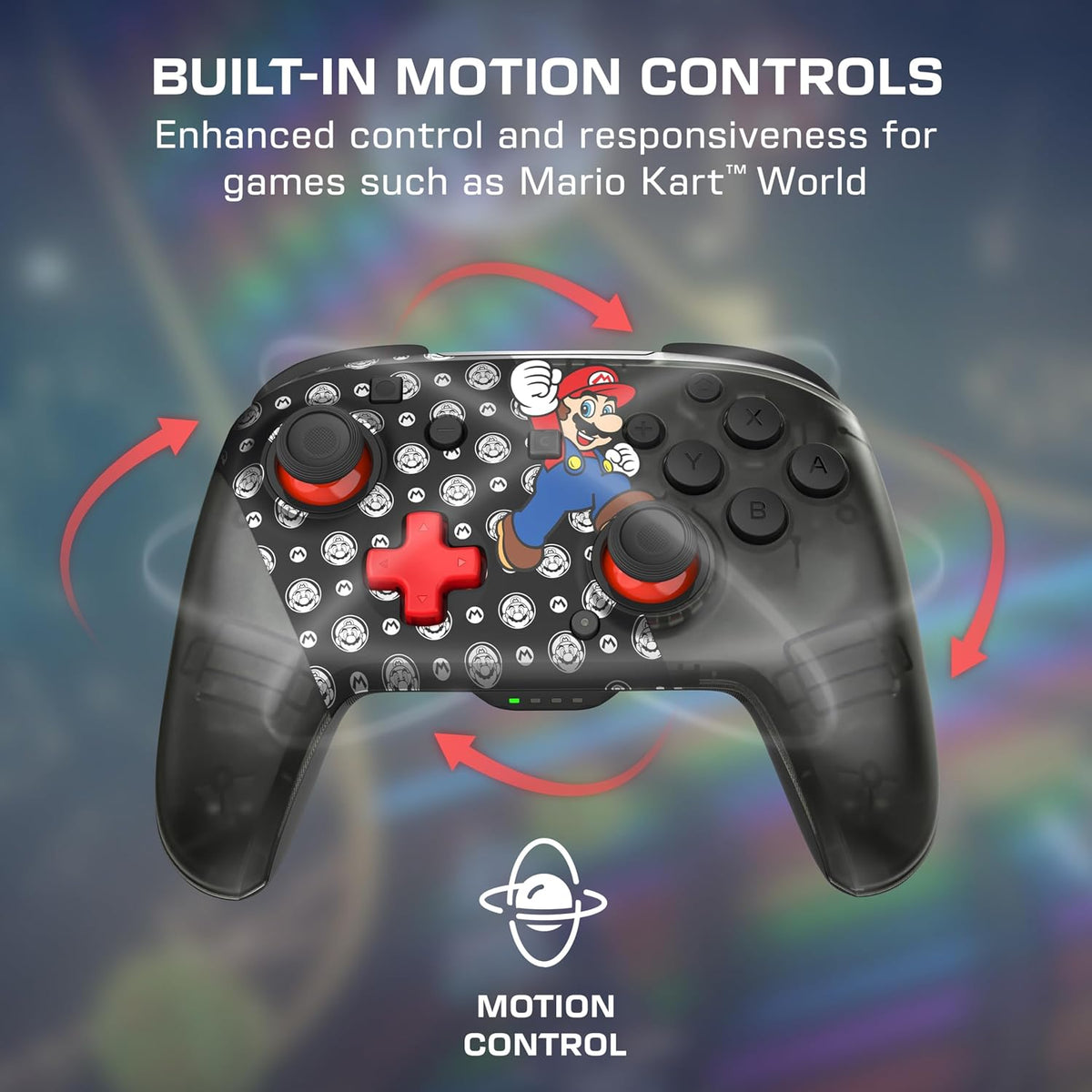Turtle Beach Rematch Wireless Controller Super Mario Jump Nintendo Switch 2 | Nintendo Switch OLED. TMR Thumbsticks. Rechargeable 40-Hr Battery. 2 Mappable Back Buttons. Motion Controls