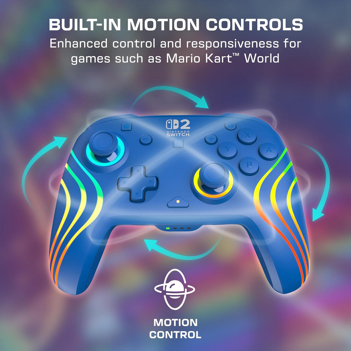 Turtle Beach Afterglow Wave Wireless RGB Game Controller Nintendo Switch 2 | Switch Lite. OLED. TMR Thumbsticks. Rechargeable 20-Hr Battery. 2 Mappable Back Buttons. Motion Controls. C-Button