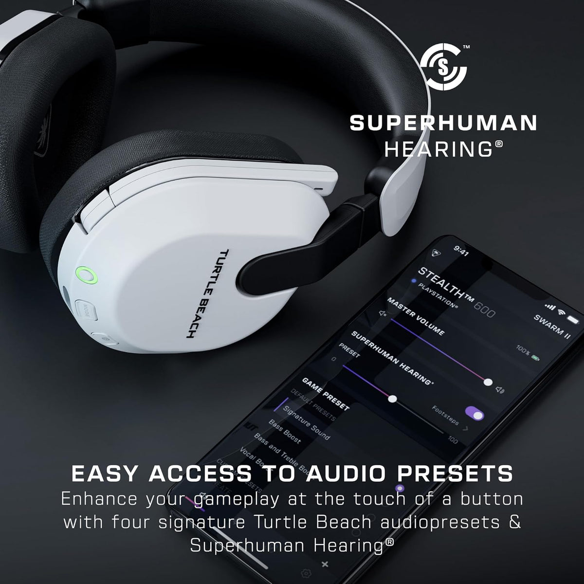 Turtle Beach Stealth 600 Wireless Gaming Headset for Xbox. PS5. PC. Mobile | Xbox Series X|S. Xbox One. PlayStation. PS4. Multiplatform. Bluetooth. 50mm Drivers. 80-Hr Battery. Flip-to-Mute Mic
