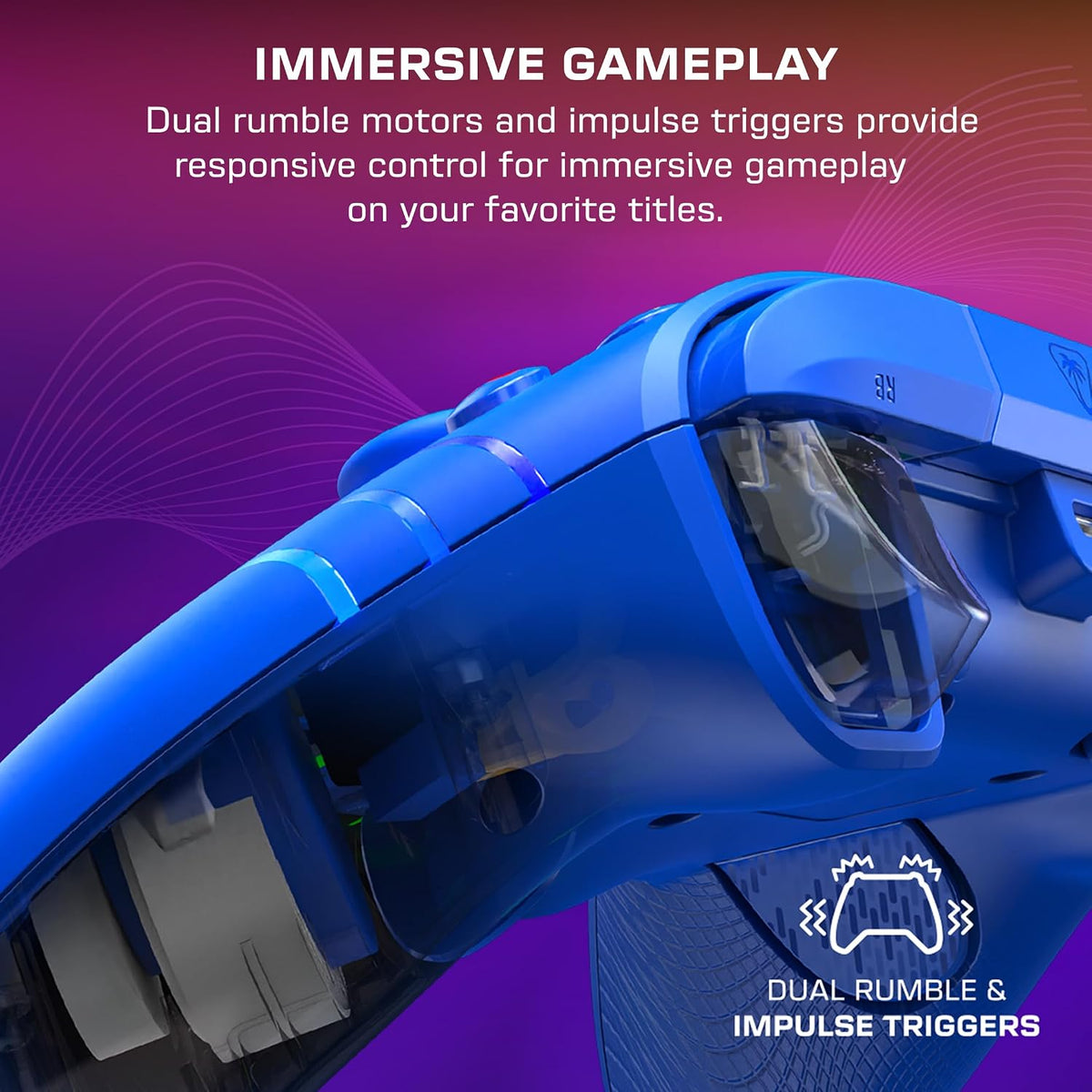 Turtle Beach Afterglow Wave Wired RGB Gaming Controller for Xbox & PC | Xbox Series X|S. Xbox One. Customizable RGB Lighting. 2 Mappable Buttons. Hall-Effect Hair Triggers. Audio Controls