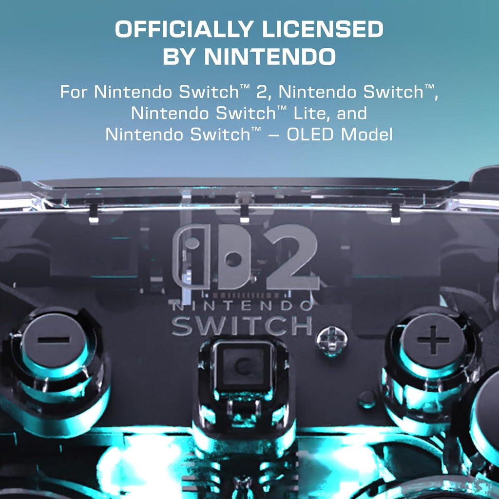 Turtle Beach Afterglow Wireless RGB Gaming Controller. Nintendo Switch 2 | Nintendo Switch Lite. OLED. TMR Thumbsticks. Rechargeable 40-Hr Battery. 2 Mappable Back Buttons. LED Lighting. Translucent