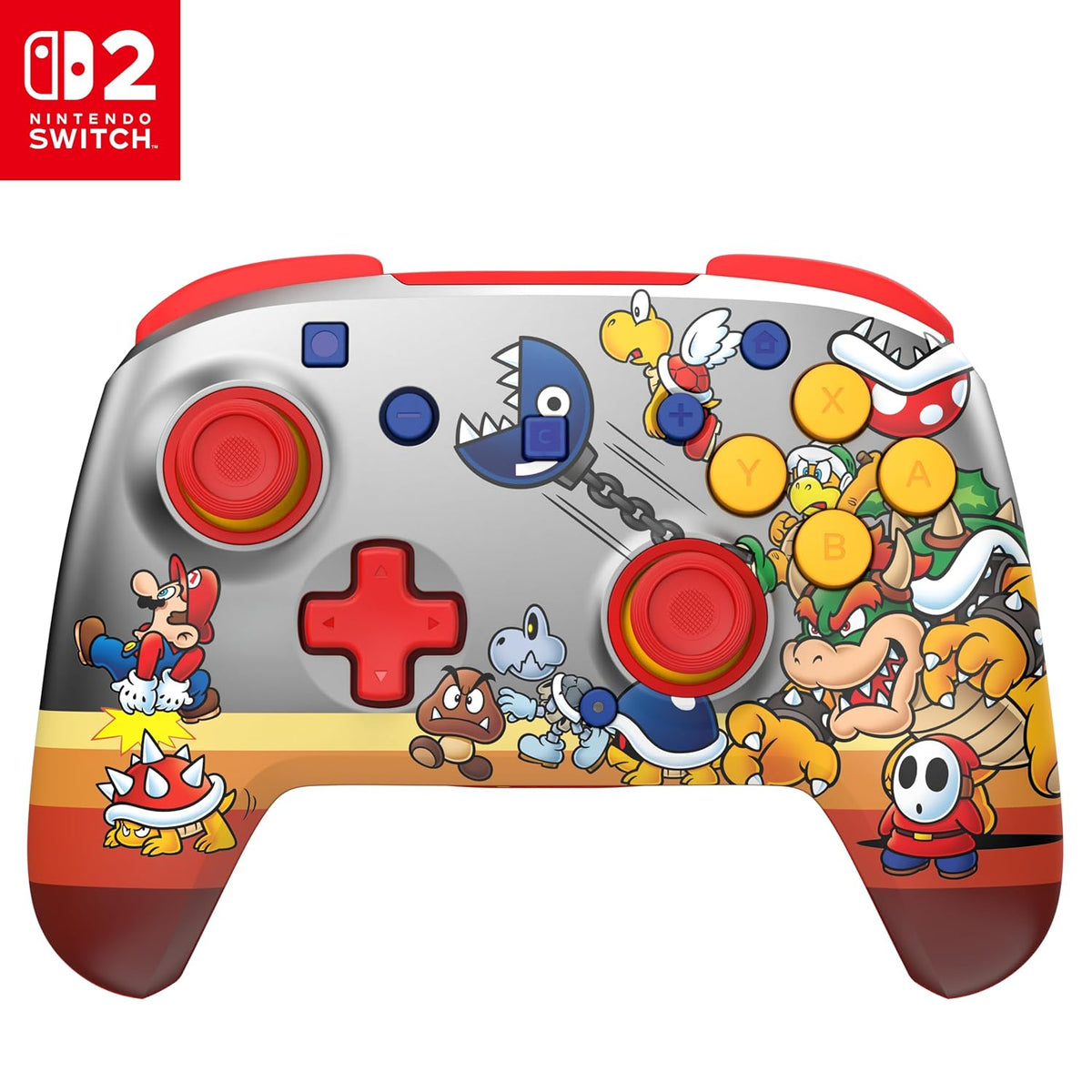 Turtle Beach Rematch Wireless Controller Mario & Luigi Nintendo Switch 2 | Nintendo Switch OLED. TMR Thumbsticks. Rechargeable 40-Hr Battery. 2 Mappable Back Buttons. Motion Controls