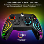 Turtle Beach Afterglow Wave Wired RGB Gaming Controller for Xbox & PC | Xbox Series X|S. Xbox One. Customizable RGB Lighting. 2 Mappable Buttons. Hall-Effect Hair Triggers. Audio Controls
