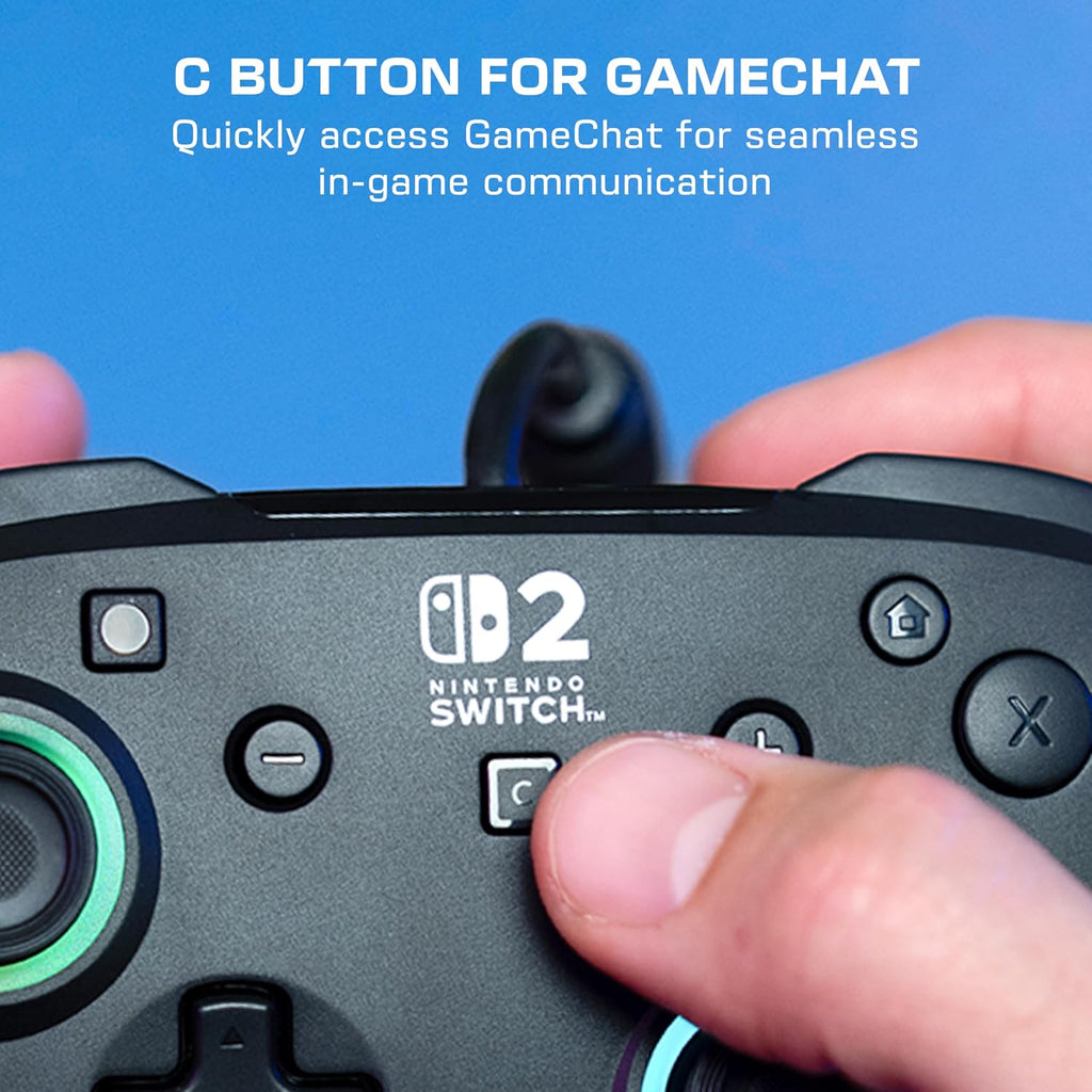 Turtle Beach Afterglow Wave Wired RGB Gaming Controller. Nintendo Switch 2 | Switch Lite. OLED. Hall-Effect Thumbsticks. 2 Mappable Back Buttons. Audio Controls. C-Button for GameChat. RGB Lights