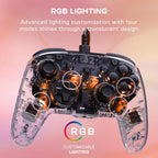 Turtle Beach Afterglow Wired RGB Gaming Controller. Nintendo Switch 2. Lite | Nintendo Switch OLED. Hall-Effect Thumbsticks. 2 Mappable Back Buttons. Adjustable LED Lighting. Audio Jack. Translucent