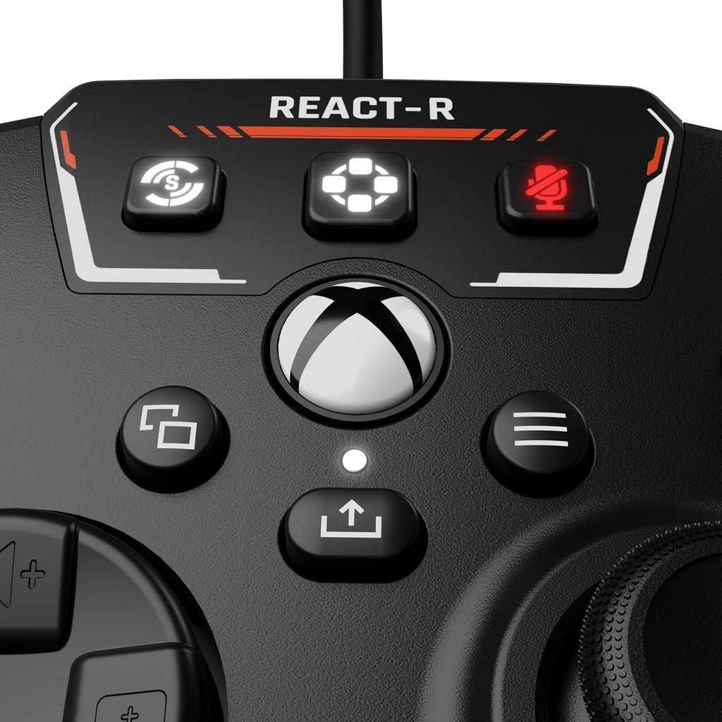 Turtle Beach REACT-R Controller Wired Game Controller – Xbox Series X. Xbox Series S. Xbox One & Windows – Audio Controls. Mappable Buttons. Textured Grips